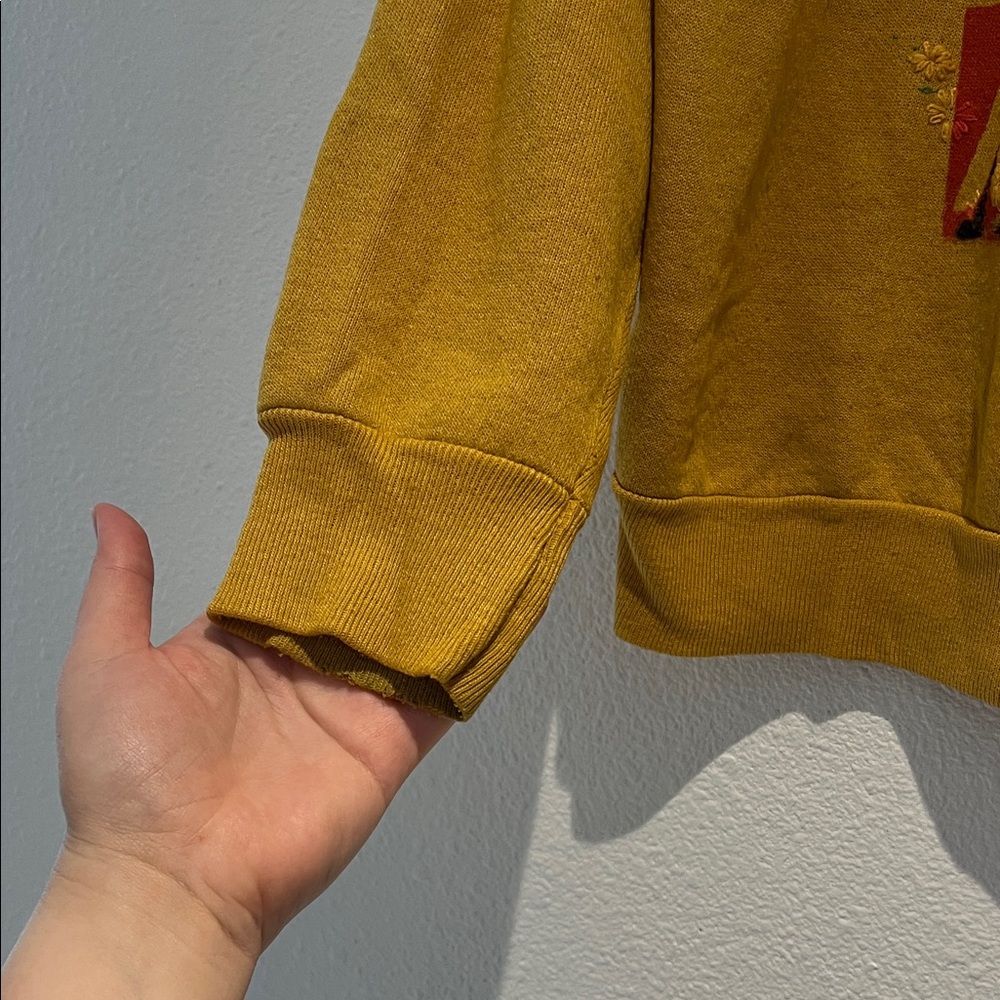 Vintage Rebel Yell Mustard Graphic Crew Neck Sweater - Picture 6 of 9